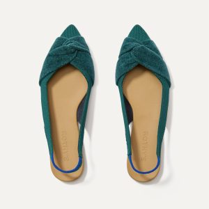 The Twist Point Slingback - Everglade